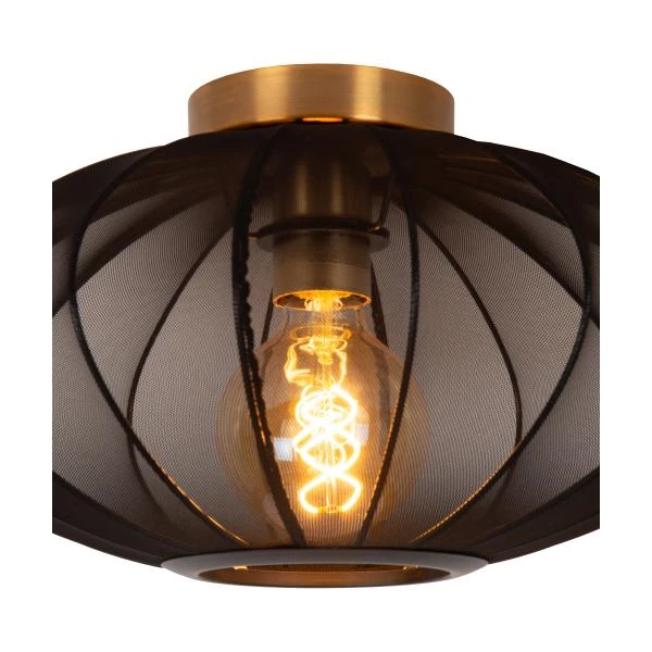 Lucide CORINA - Flush ceiling light - Ø 40 cm - 1xE27 - Black - detail 1
